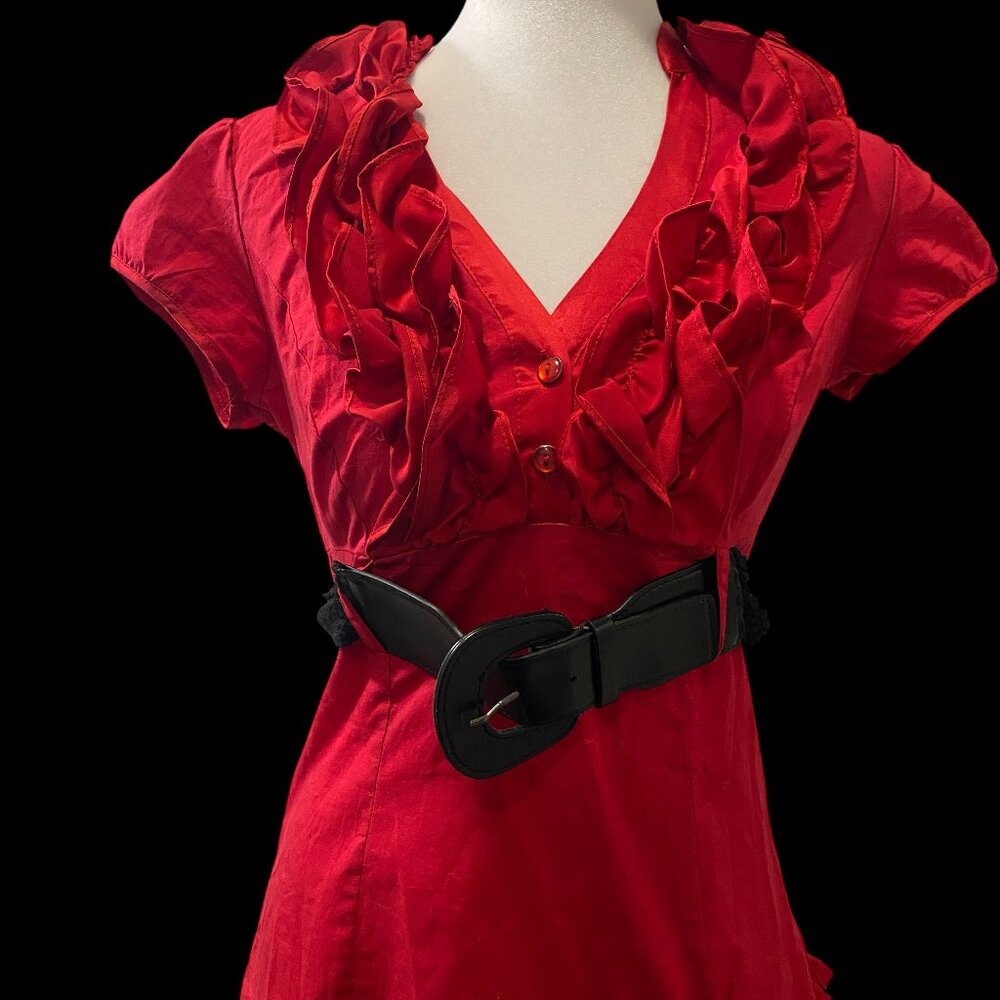 Vintage heart soul y2k ruffled romantic blouse